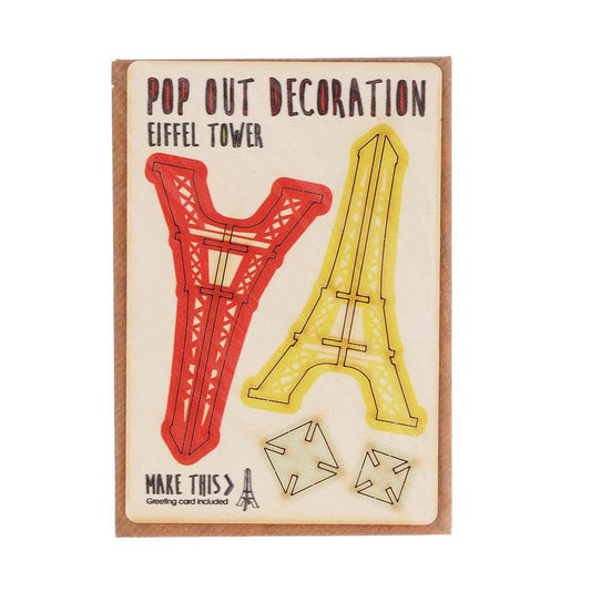 POPOUT Pop Out Greeting Card - Eiffel Tower - LOG-ON