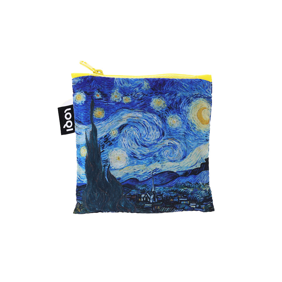 LOQI FOLD BAG-Vincent Van Gogh Starry Night Neon Yellow