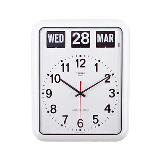 TWEMCO Calendar Flip Clock BQ-12A(ENG) (White)