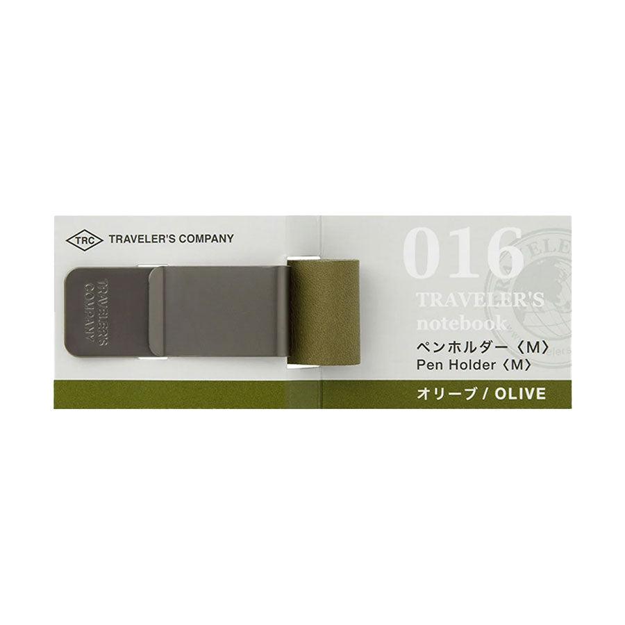 TRAVELER'S NOTEBOOK TN R016 Pen Holder Olive - M (16g) - LOG-ON