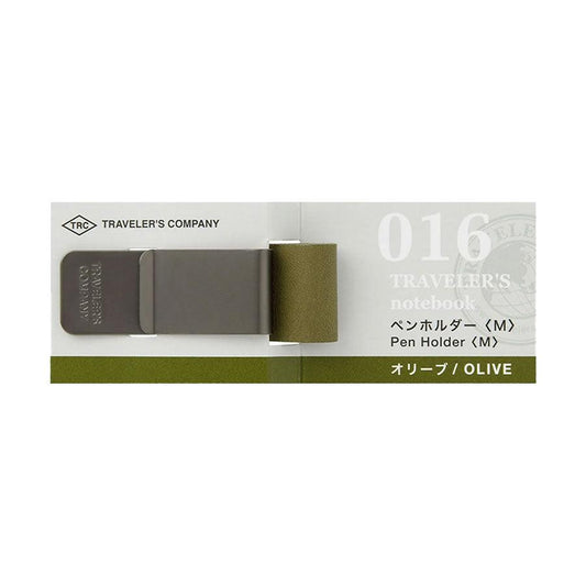 TRAVELER'S NOTEBOOK TN R016 Pen Holder Olive - M (16g) - LOG-ON
