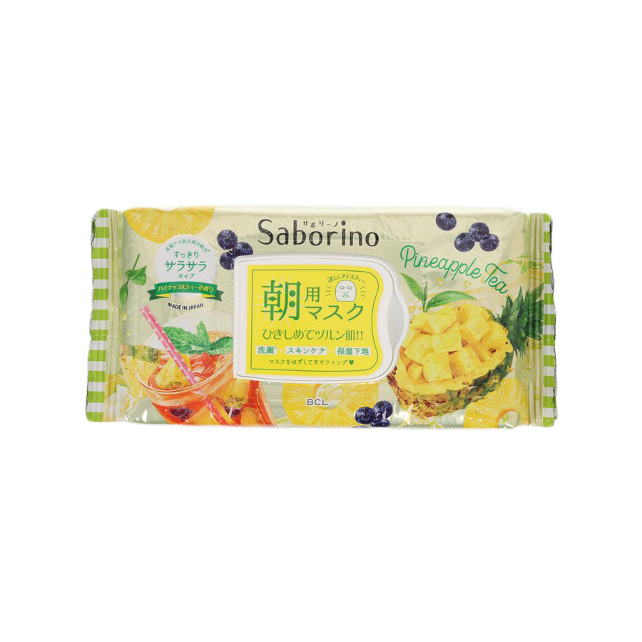 BCL Saborino Morning Facial Sheet Mask Pineapple Tea 28'S  (28sheets/275mL)