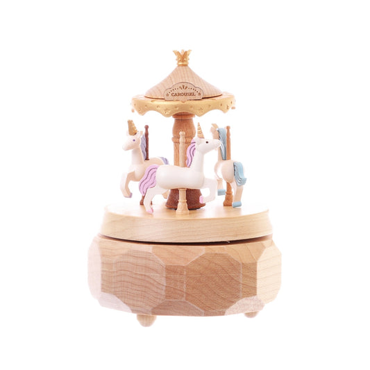 WOODERFUL LIFE Double Go Around Music Box Unicorn