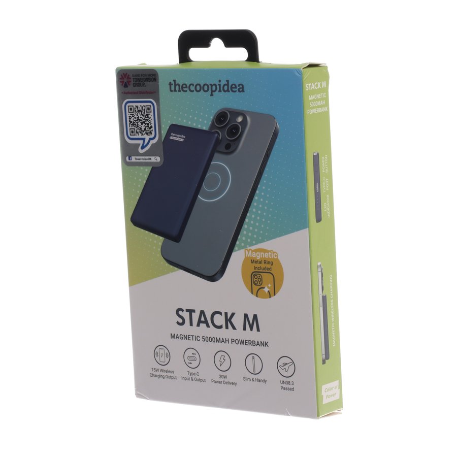 THECOOPIDEA STACK M Ultra Slim Magnetic 5000mAh (19.25 WH) Powerbank Navy