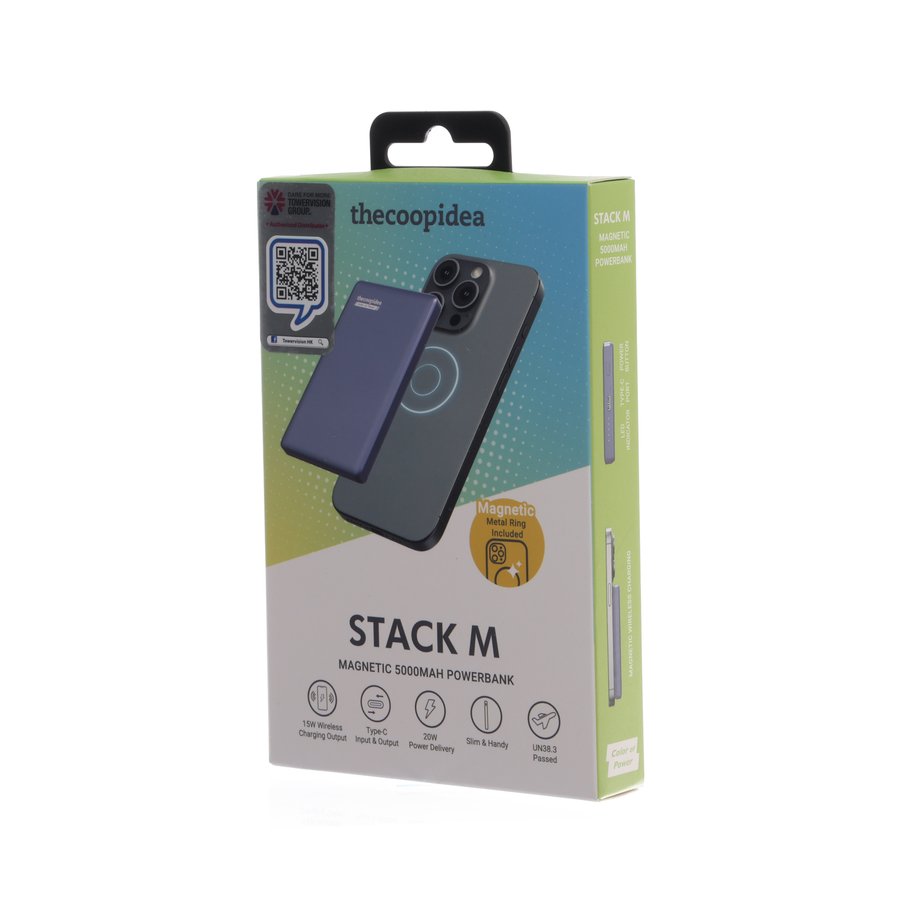 THECOOPIDEA STACK M Ultra Slim Magnetic 5000mAh (19.25 WH) Powerbank Dark Purple