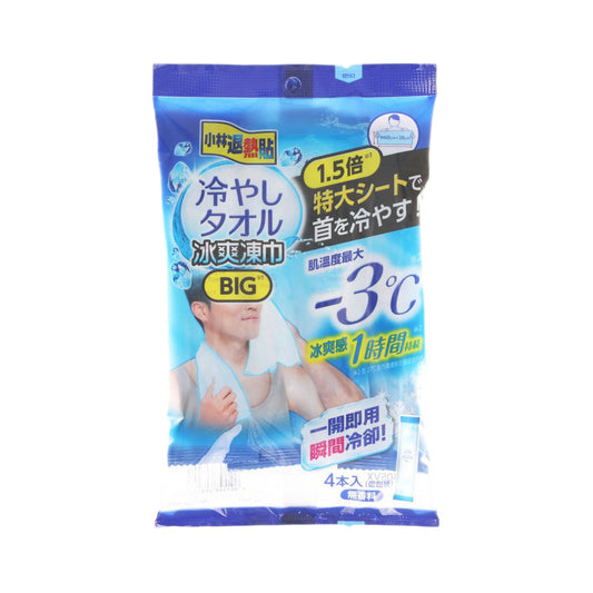 NETSUSAMA 小林退熱貼 冰爽凍巾加大版 4P (4PCS)