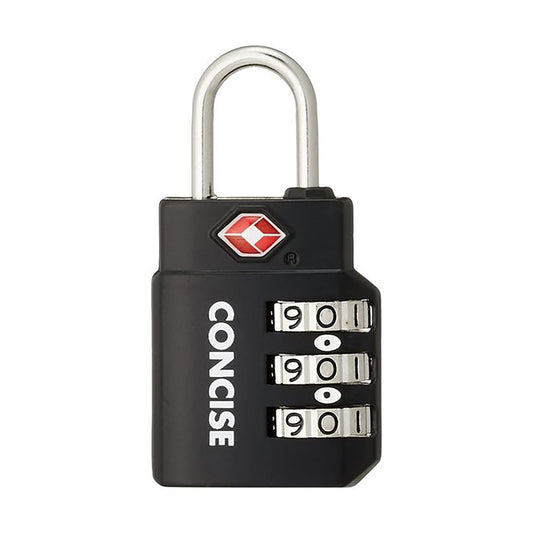 CONCISE 3Digit Dial Tsa Lock - Black  (71g)