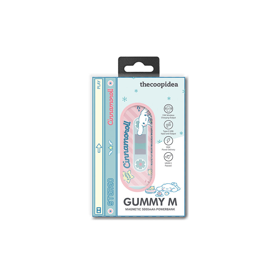 THECOOPIDEA Thecoopidea X Sanrio Gummy M 5000mAh (19.25 WH) Cassette Style Mag.Powerbank Cinnamoroll