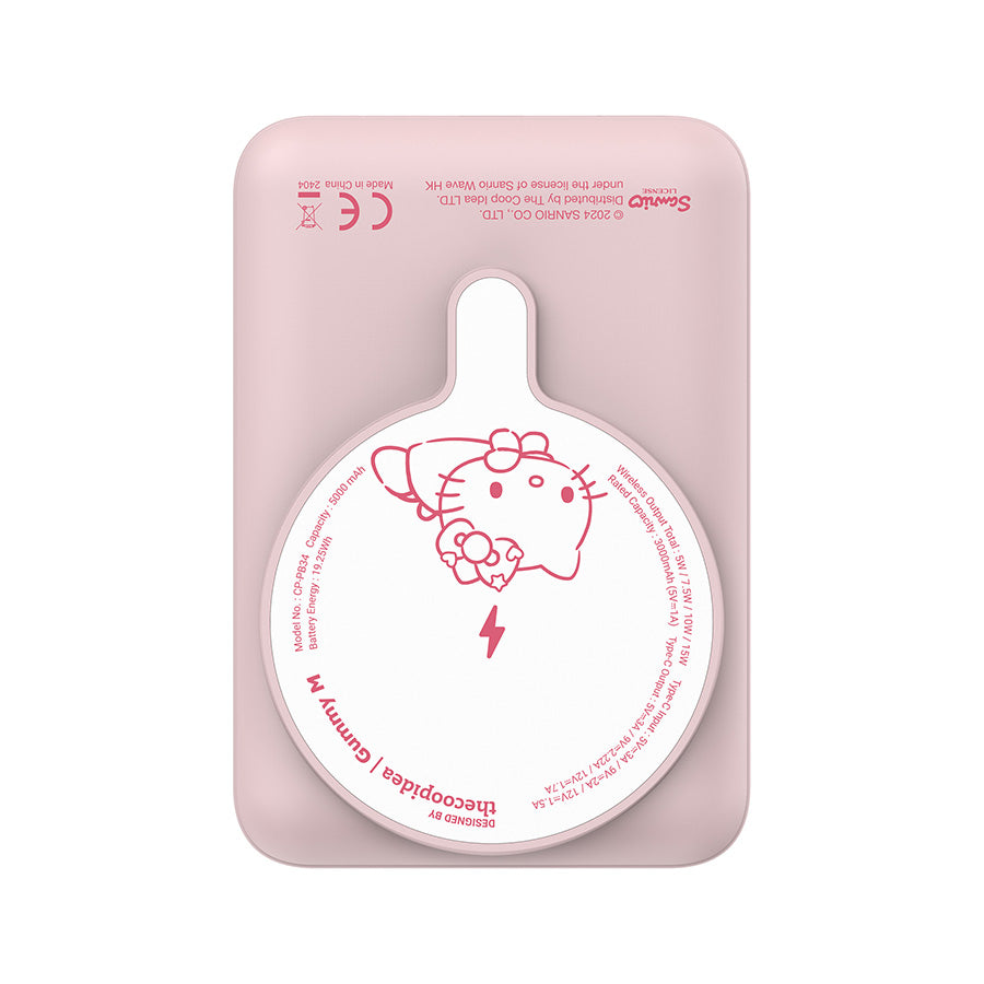 THECOOPIDEA Thecoopidea X Sanrio Gummy M 5000mAh (19.25 WH) Cassette Style Mag.Powerbank Hello Kitty