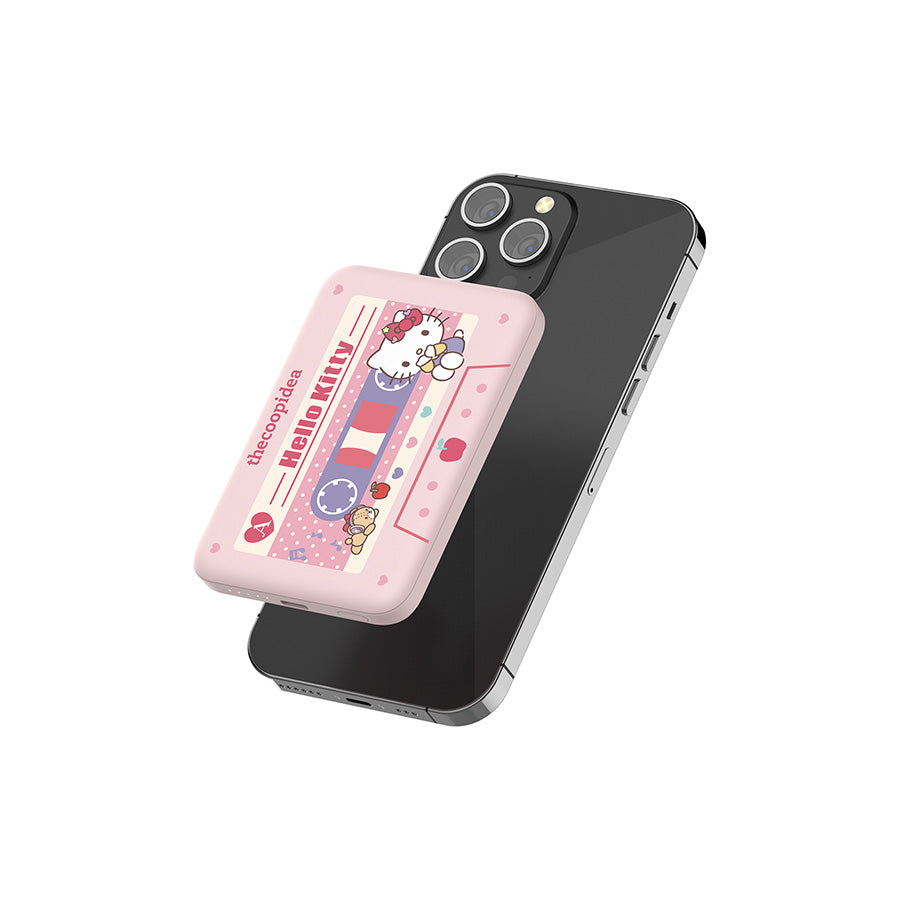THECOOPIDEA Thecoopidea X Sanrio Gummy M 5000mAh (19.25 WH) Cassette Style Mag.Powerbank Hello Kitty
