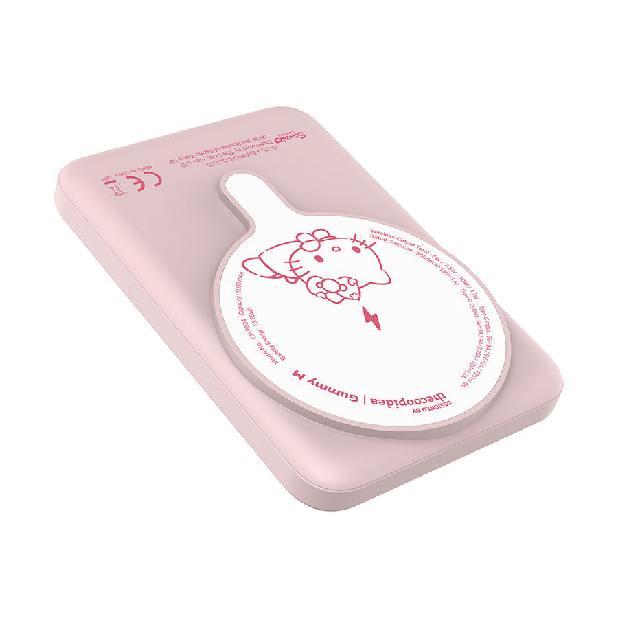 THECOOPIDEA Thecoopidea X Sanrio Gummy M 5000mAh (19.25 WH) Cassette Style Mag.Powerbank Hello Kitty