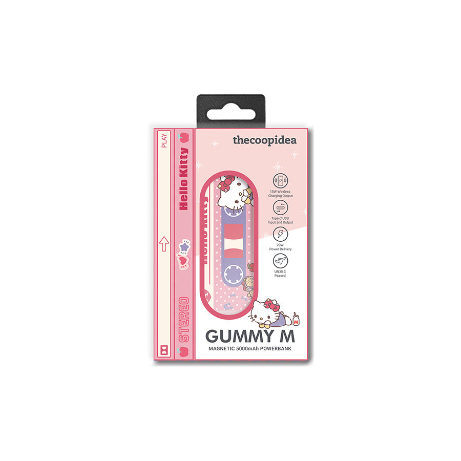 THECOOPIDEA Thecoopidea X Sanrio Gummy M 5000mAh (19.25 WH) Cassette Style Mag.Powerbank Hello Kitty