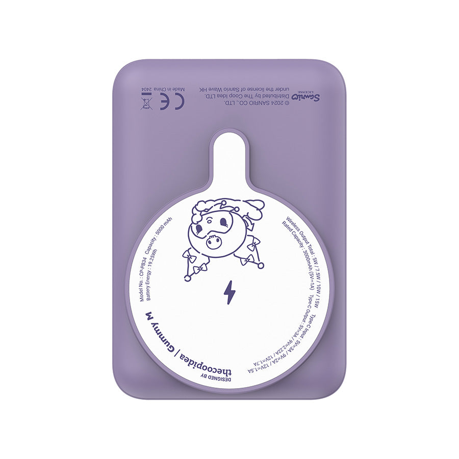 THECOOPIDEA Thecoopidea X Sanrio Gummy M 5000mAh (19.25 WH) Cassette Style Mag.Powerbank Kuromi