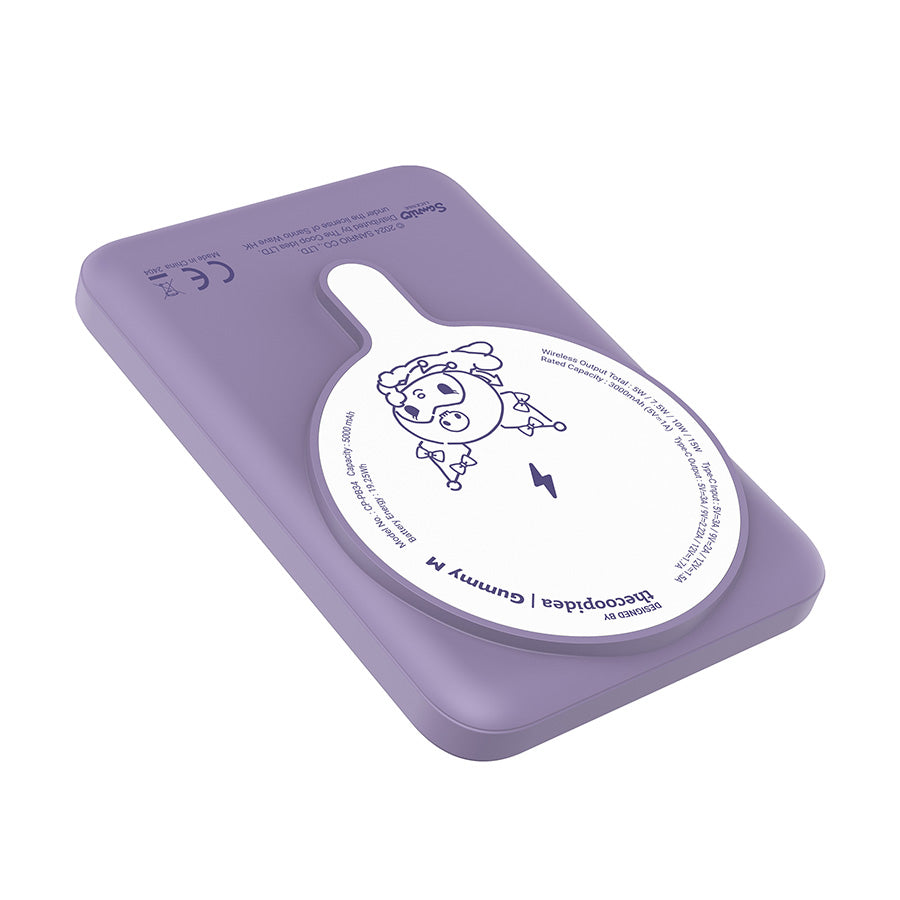 THECOOPIDEA Thecoopidea X Sanrio Gummy M 5000mAh (19.25 WH) Cassette Style Mag.Powerbank Kuromi
