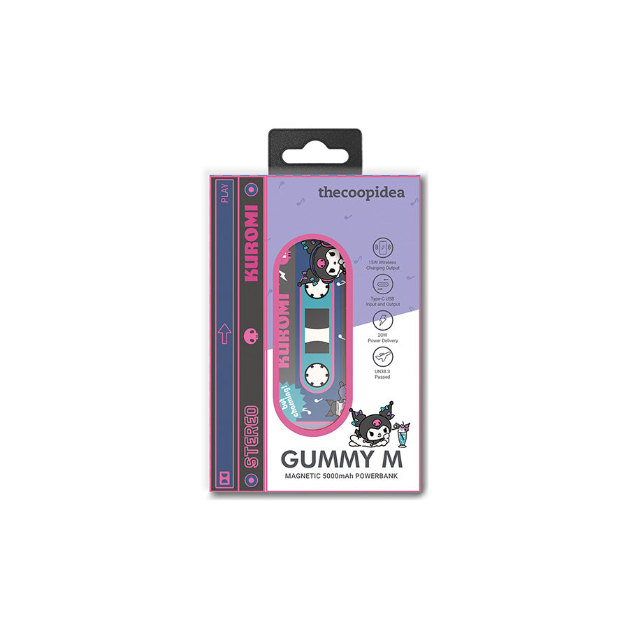 THECOOPIDEA Thecoopidea X Sanrio Gummy M 5000mAh (19.25 WH) Cassette Style Mag.Powerbank Kuromi