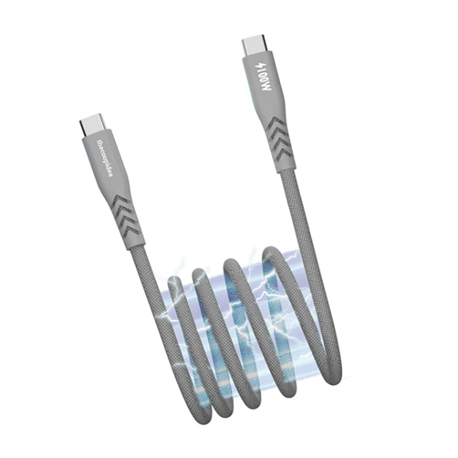 THECOOPIDEA Mag Ultra 1.2M Magnetic Type C To C Cable Grey