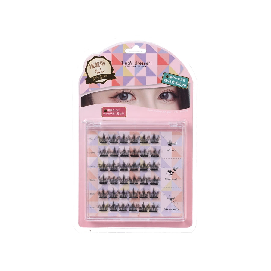 TINA'S DRESSER 3D Glue-Free Self-Adhesive False Eyelashes (36 Small Pieces) Natural Thickening Effect  (60g)