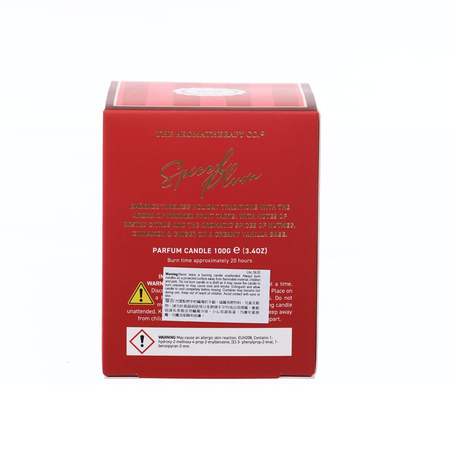 THE AROMATHERAPY COMPANY Spiced Plum Festive Votive Candle 100g