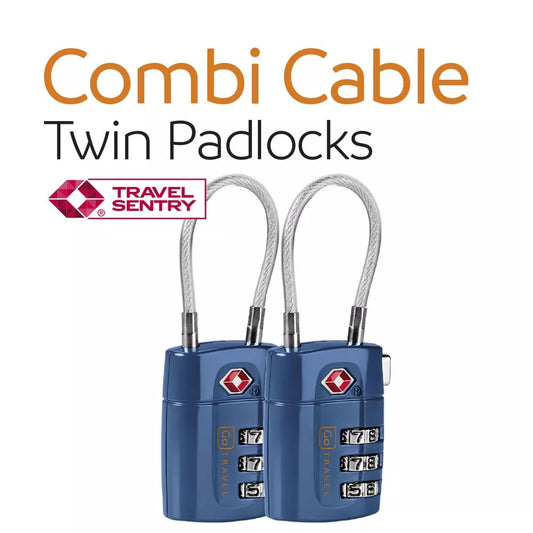 GO TRAVEL TSA Combi Twin Padlocks-360.101
