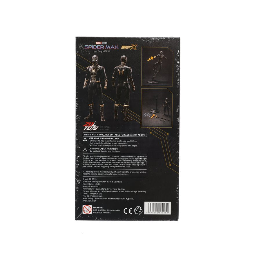 ZD TOYS ZD Toys Spiderman Black&Gold Suit---No Way Home