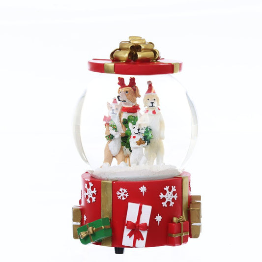 ART PRINT APJ - Snow Globe W/Music (Dogs) (350g)