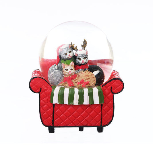 ART PRINT APJ - Snow Globe W/Music (Cats) (350g)