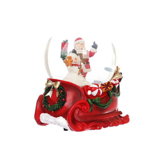 MARKS Snow Globe Music Boxsanta Claus Snowman (1137g)
