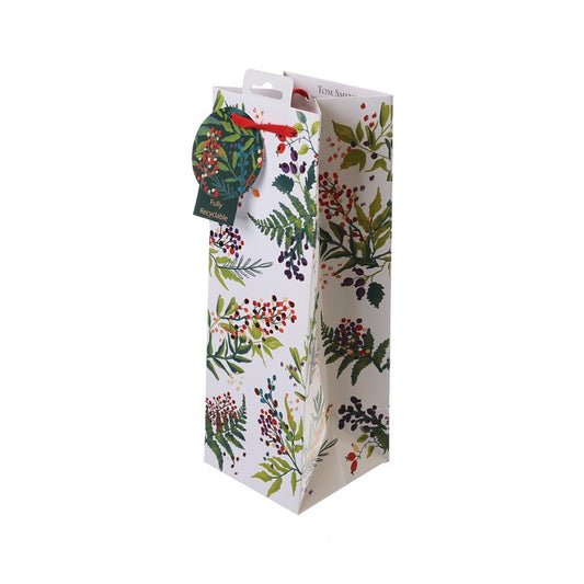 TOMSMITH Xmas Paper Bottle Bag - Festive Gathering
