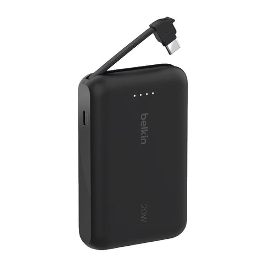 BELKIN Boost Charge 10000mAh Powerbank With Integrated USB-C Cable Black