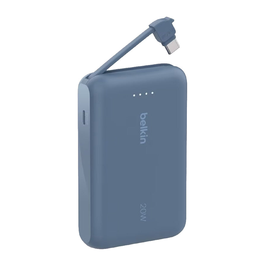 BELKIN Boost Charge 10000mAh Powerbank With Integrated USB-C Cable Blue