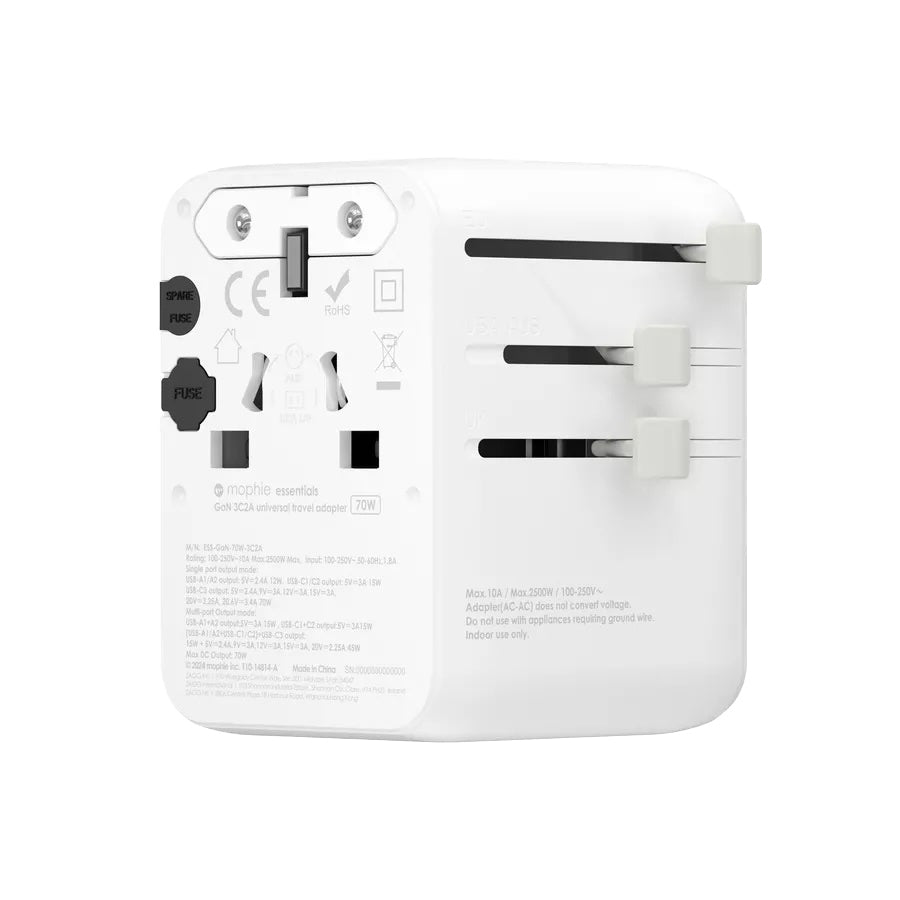 MOPHIE Essential Travel Adapter 70W - White