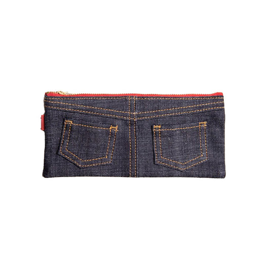 BETTY SMITH Denim Pockets Pouch Navy