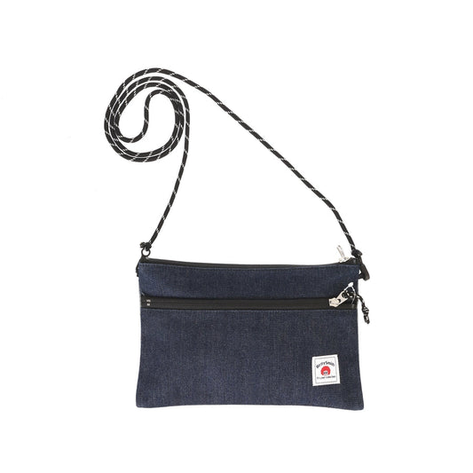 BETTY SMITH Denim Rope Shoulder Bag Navy