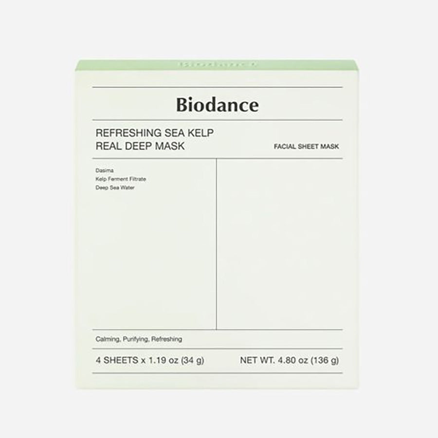 BIODANCE BIODANCE REFRESHING SEA KELP REAL DEEP MASK 34G X 4P