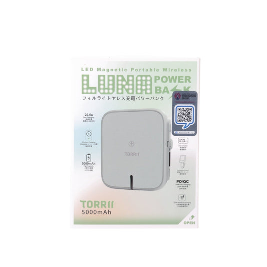 TORRII Luna Led Magnetic 5000mAh (18.5 WH) Wireless Powerbank Mint