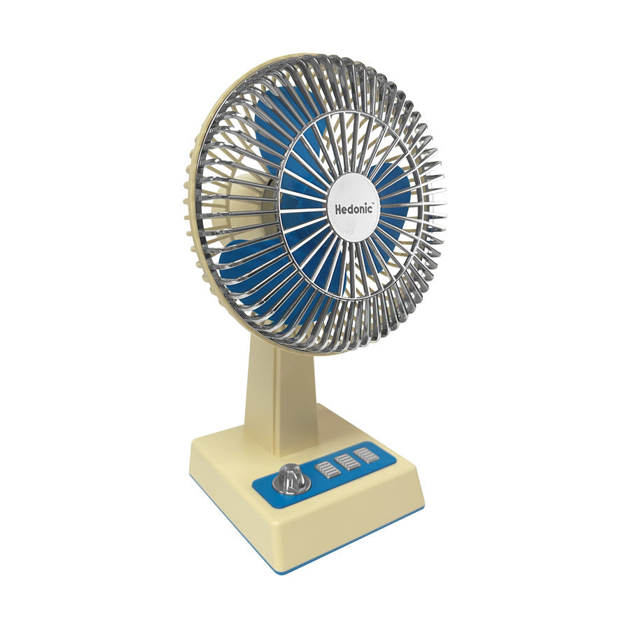HEDONIC Vintage Desk Fan Blue
