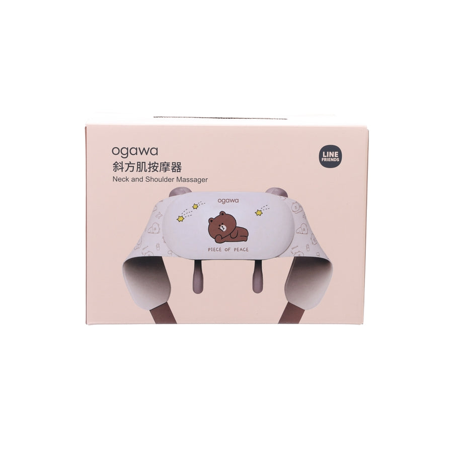 OGAWA Line Friends Neck and Shoulder Massager-Brown