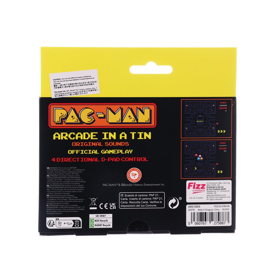 FIZZ CREATIONS Pac-Man Arcade In a Tin