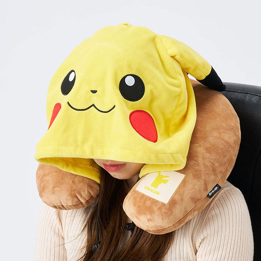 GOWELL Neck Pillow with Hood - Pikachu  (420g)