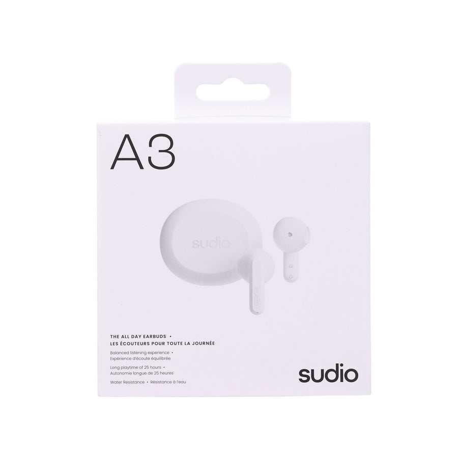 SUDIO A3 True Wireless Earphone - White