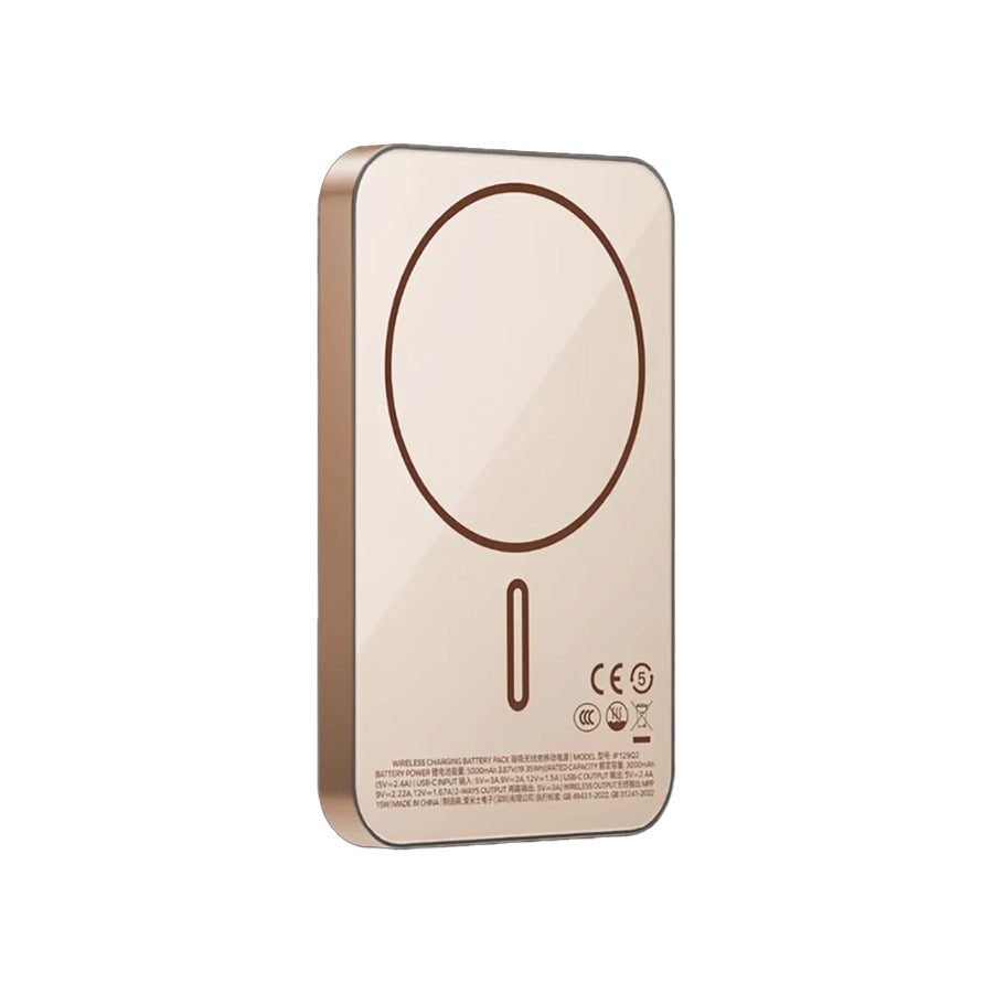 MOMAX 1-Power Q.Pass Qi2 5000mAh Magnetic Wireless Powerbank - Desert Titanium