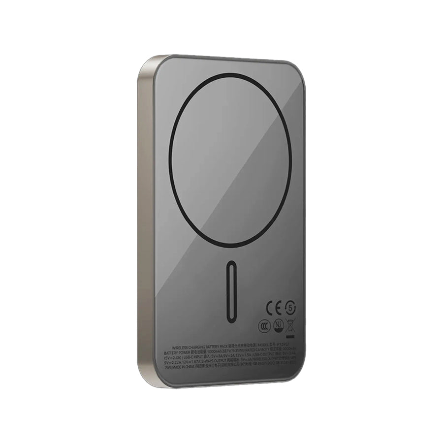 MOMAX 1-Power Q.Pass Qi2 5000mAh Magnetic Wireless Powerbank - Titanium