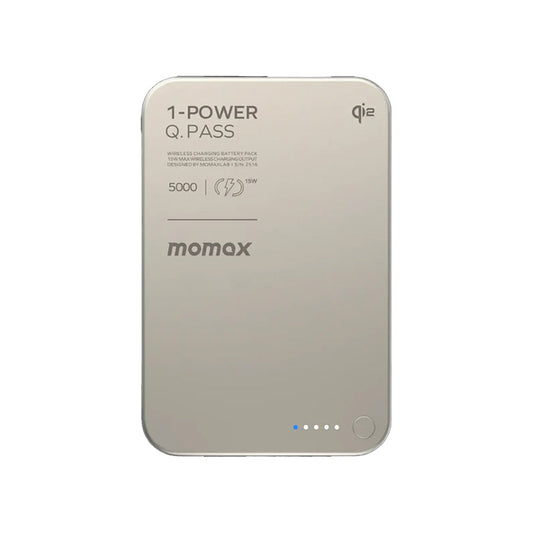 MOMAX 1-Power Q.Pass Qi2 5000mAh Magnetic Wireless Powerbank - Titanium