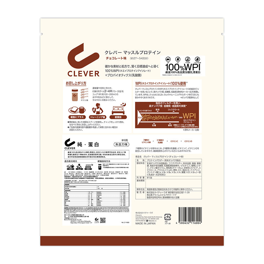 CLEVER Protein Muscle (Chocolate Flavor)  (810g)