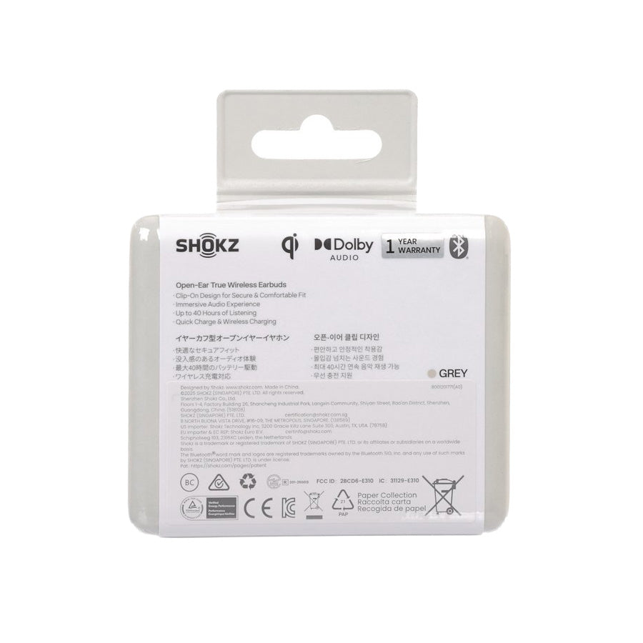SHOKZ OpenDots ONE E310 True Wireless Earphones - Grey