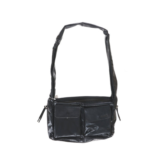 ARCHETYPE Glossy Shoulder Bag - Black