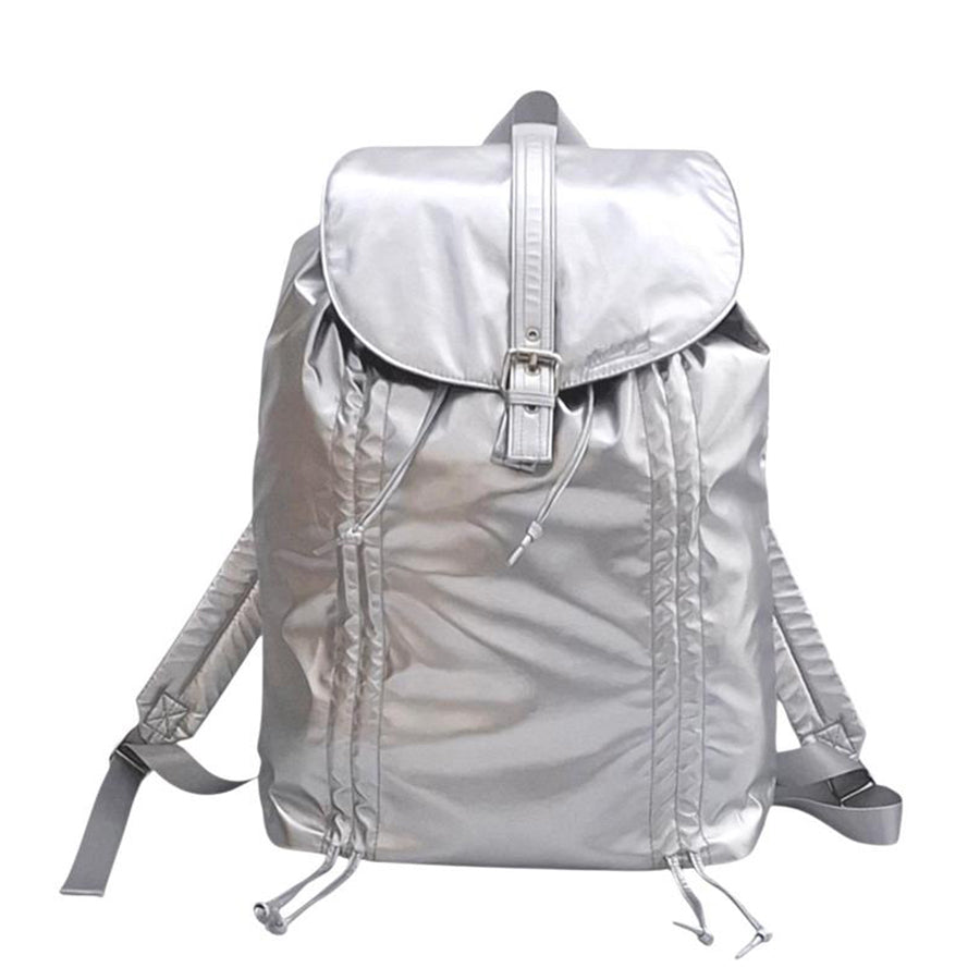 ARCHETYPE Glossy Ribbon Backpack - Silver