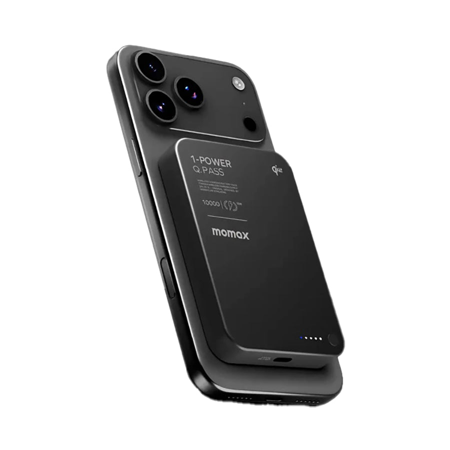 MOMAX 1-Power Q.Pass Qi2 10000mAh Magnetic Powerbank Gen 2 Black
