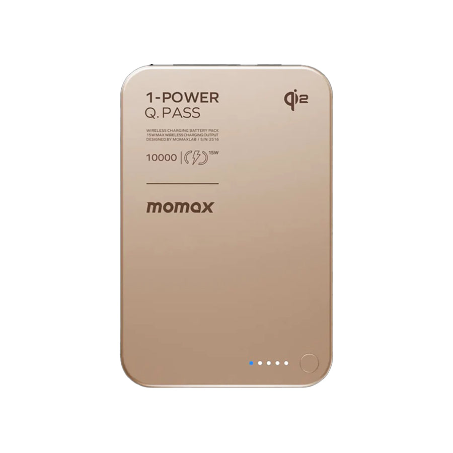 MOMAX 1-Power Q.Pass Qi2 10000mAh Magnetic Powerbank Gen 2 Desert Titanium