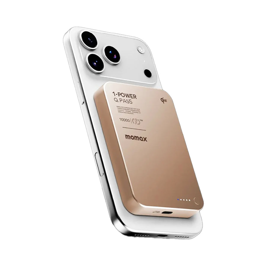 MOMAX 1-Power Q.Pass Qi2 10000mAh Magnetic Powerbank Gen 2 Desert Titanium